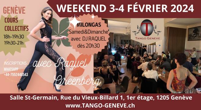 WEEKEND TANGO GENEVE Février 2024