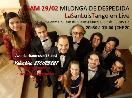 Milonga spéciale du 29 février 2020 - MUSIQUE LIVE