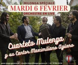 Mardi 6 février / CUARTETO MULENGA Y SU CANTOR